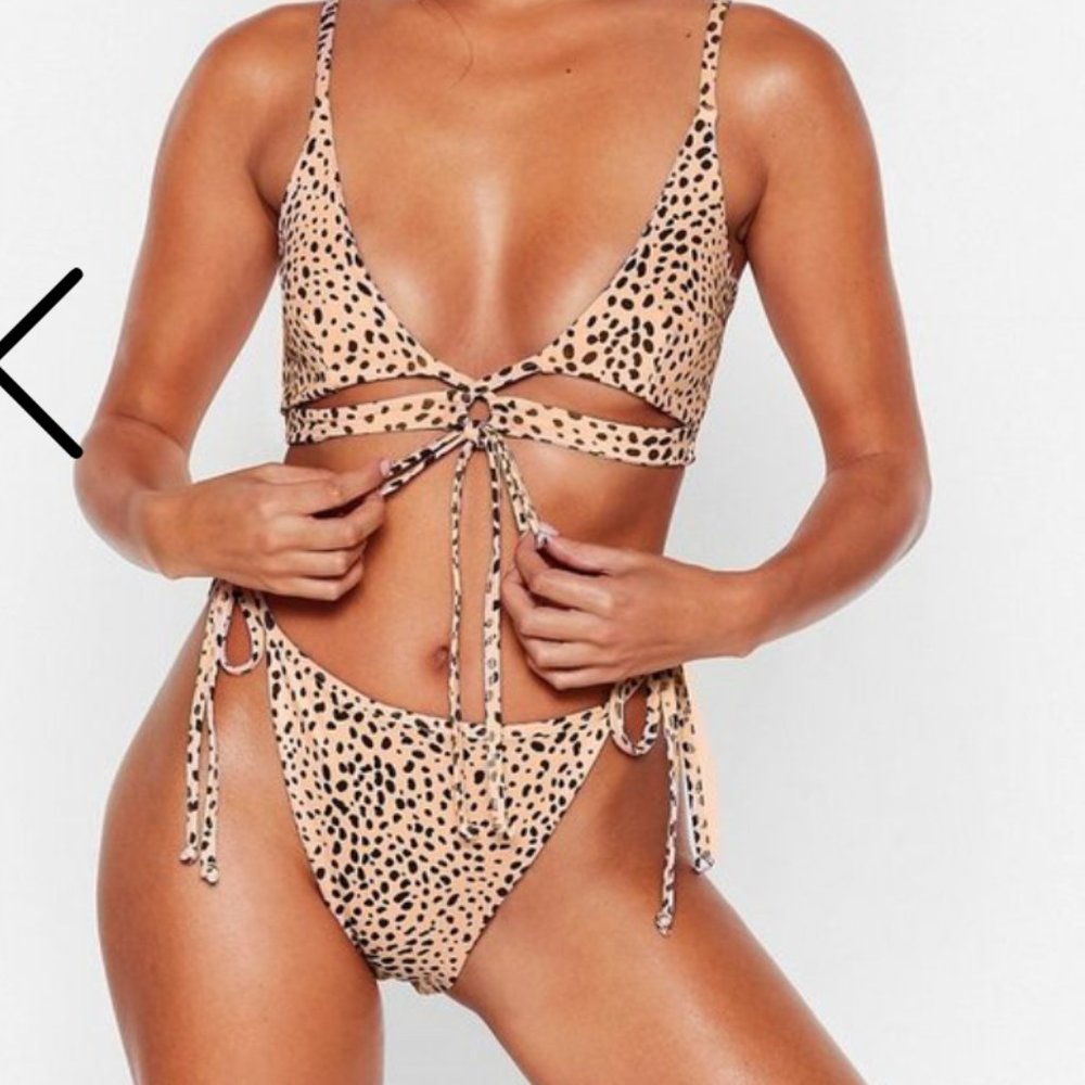 Nasty Gal Dalmatian Tie Bikini Set
